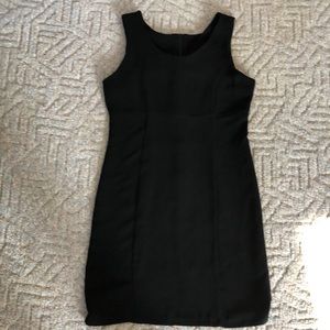 Little Bkack dress, sleeveless, open slit in back, size 6 petite, zipper in back
